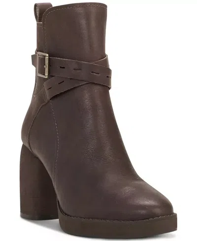 Lucky Brand Natesa Block Heel Bootie In Brown