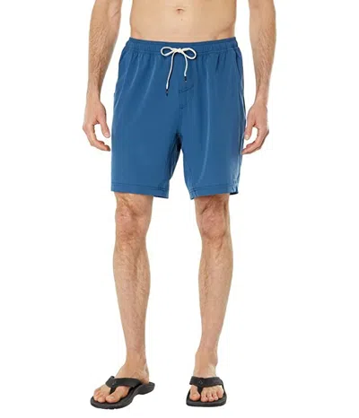 Quiksilver After Surf Shorts Mens Blue Flat Front Drawstring Waist Jdm1700 In Blue