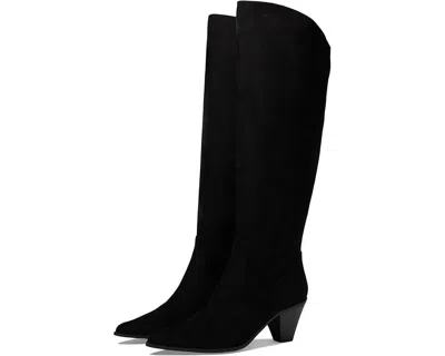 Anne Klein Wei Boots Women's Black Pointed Toe Side Zip Block Heel Jobb486 In Animal Print