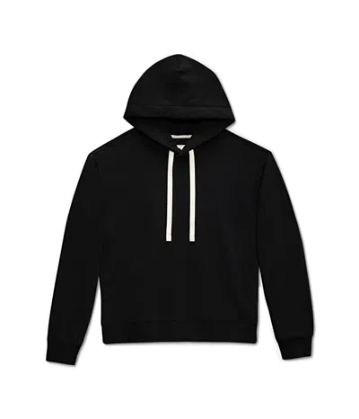 Label Go-to Hoodie Men's Black Cotton Blend Long Sleeve Pullover Jdm1115 In Black