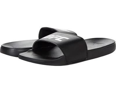Ufc Octagon 16blk2196 Sandal Men's Black White Open Toe Slip On Slide Jobb2122 In Black