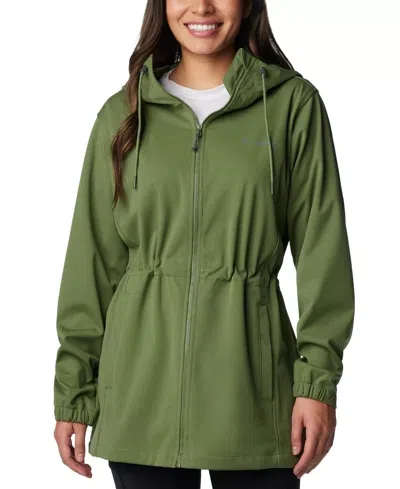Columbia Women's Rose Winds Softshell Hooded Jacket In Green In Green