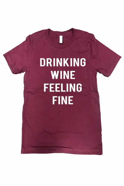 Urban Outfitters Women's Hold On Let Me Overthink This Tee - Plus In Burgundy In White