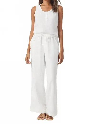 Splendid Stella Full-length Linen Pant In White