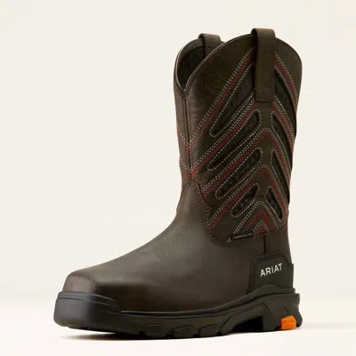 Ariat Men's Comp Toe Intrepid Venttek Work Boots - Ee Width In Iron Coffee In Gray