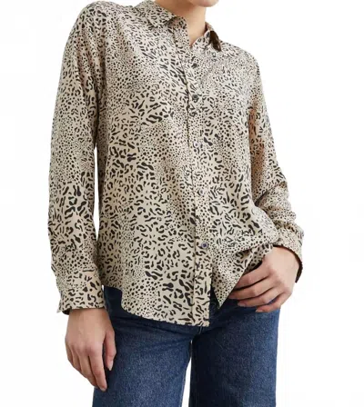 Rails Kate Wild Cat Print Button-up Shirt In Gray