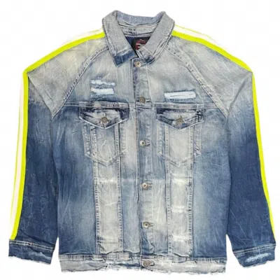 Jordan Craig Men's Denim Jacket In Aged Wash In Multi
