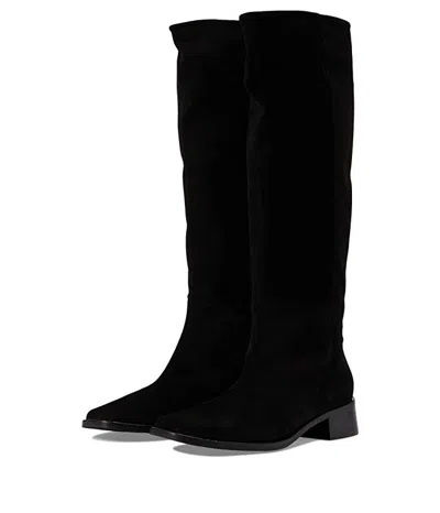 Fräda Salvador Freda Salvador Rita Boots Women's Black Suede Square Toe Knee-high Jobb1304 In Black