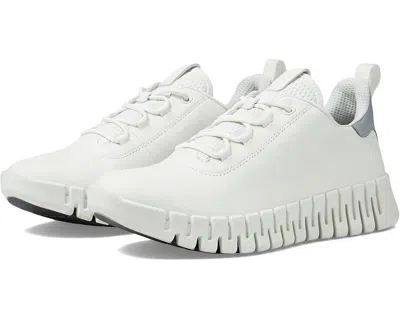 Ecco Gruuv Leather Sneakers In White