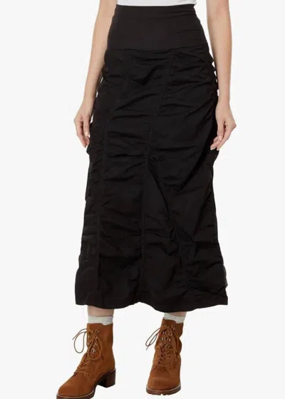 Xcvi Gored Peasant Midi Skirt In Black In Black