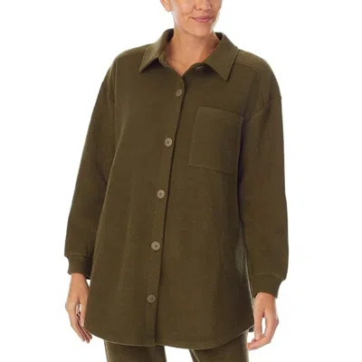 Sanctuary Utility Shacket Women'solive Button Front Long Sleeve Jdm1197 In Green
