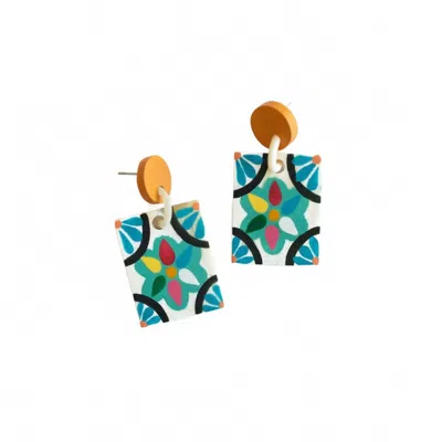 Sunshine Tienda Azulejos Single Tile Earrings In Multi In Multi