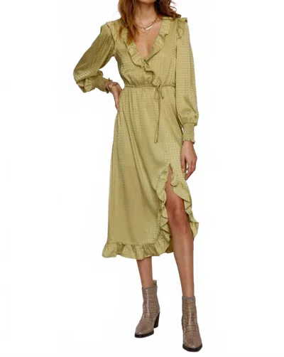Heartloom Warren V-neck Mididress In Limon In Green
