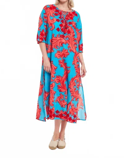 Modaposa Elina Dress In Baroque Swirl In Multi