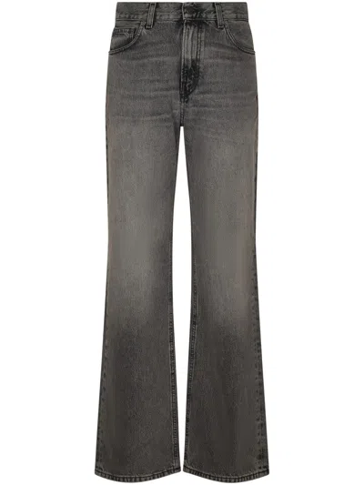 Haikure Flared High-waisted Jeans In Vintage Grey Wash In Gray
