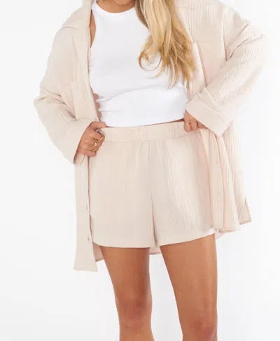 Show Me Your Mumu Hendrix Dolphin Shorts In Sand Gauze In Pink