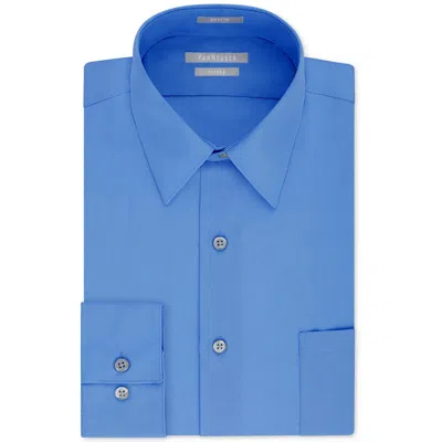 Van Heusen Mens Fitted Spread Collar Dress Shirt In Blue