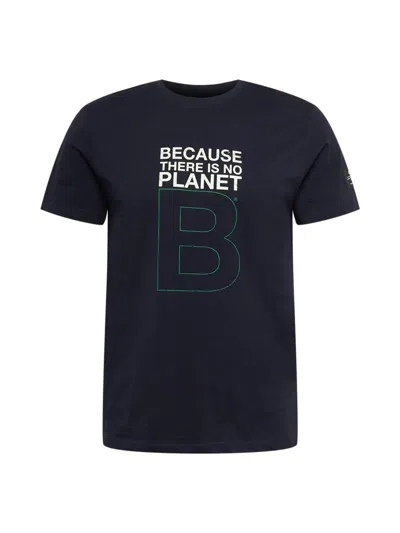 Ecoalf Great Balf Washed T-shirt Mens Navy 100% Cotton Short Sleeve Jdm977 In Blue