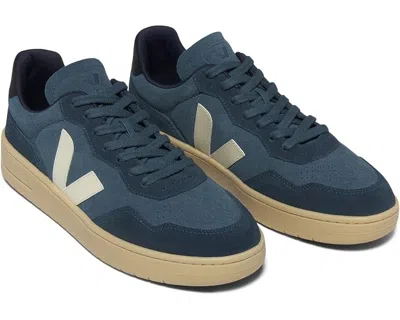 Veja V-90 Suede Sneaker In Blue