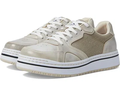 Alegria Alyster Sneaker Womens Cream Leather Platform Athletic Shoes Ver460 In Multi