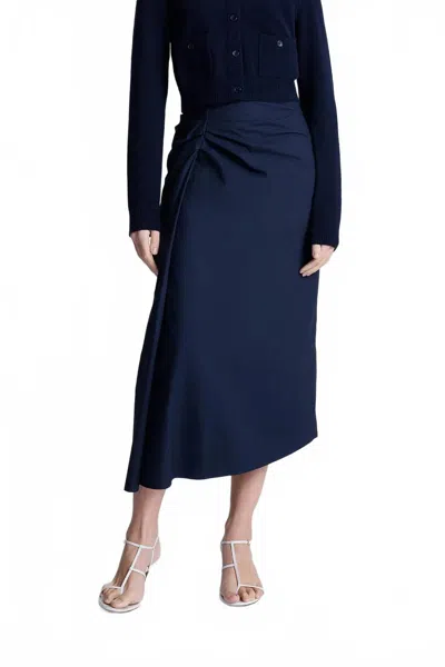 A.l.c Tessa Midi Skirt In Deep Navy In Blue