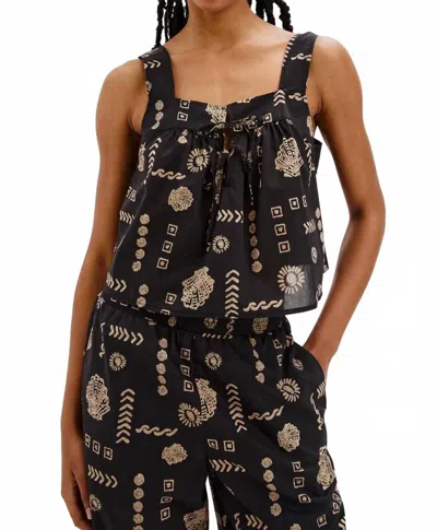 Rails Blythe Top In Beach Shells In Black