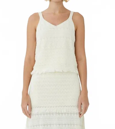 Js71 Jessa Top In Ecru In White