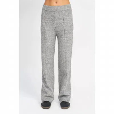 Emory Park Women's Sweater Crease Pants In Heather Grey In Green