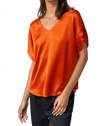 Naked Zebra Women's Blouse In Pumpkin Spice In Multi