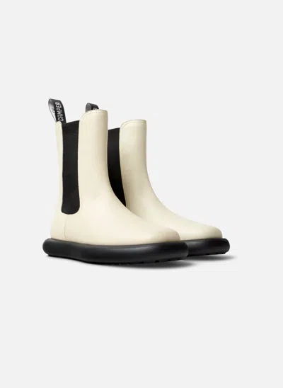 Camper Chelsea Wave Ankle Boots In White