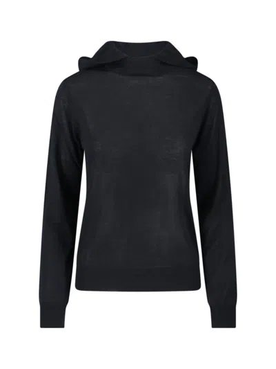 P.a.r.o.s.h Parosh Linfa Knitted Hoodie In Blue