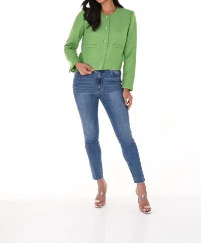 Frank Lyman Skinny Ankle-length Jeans In Blue Denim In Blue