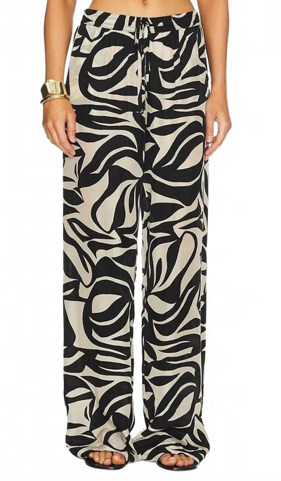 Enza Costa Resort Pant In Black Multi In Multi