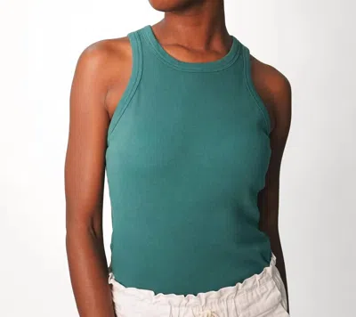 Electric & Rose Sinclair Rib Tank Top In Pine In Green