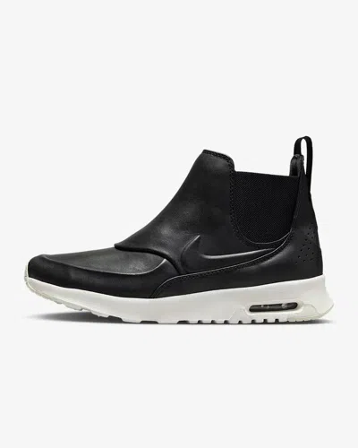 Nike Air Max Thea Mid 859550-001 Women Black Leather Lifestyle Shoes Ham528 In Black