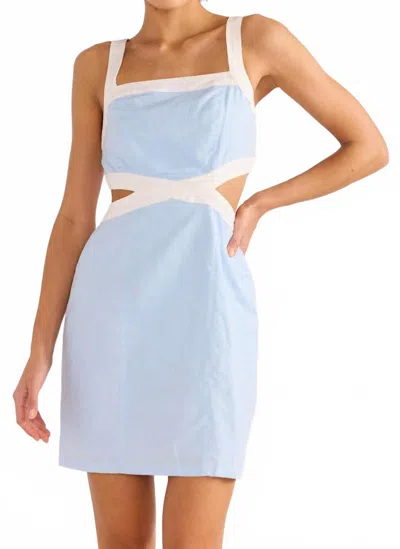 Minkpink Pandora Contrast Mini Dress In Sky Blue In Blue