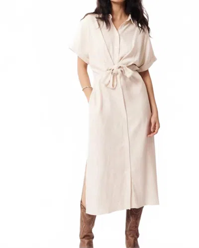 Frnch Alienor Midi Dress In Beige In White