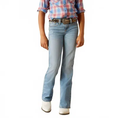 Ariat Girl's Hasley Boot Cut Jean In Porto Wash In Multi