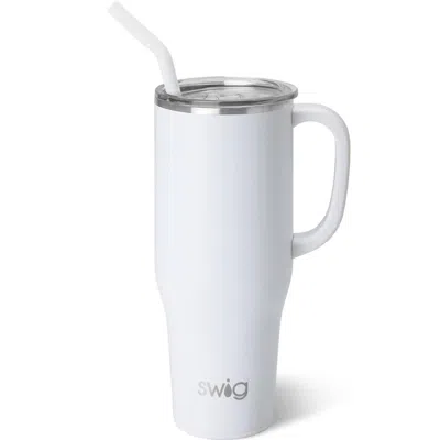Swig Life Mega Mug Tumbler With Straw In White In White