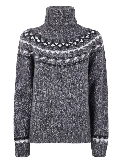 P.a.r.o.s.h Parosh Moline` Turtle Neck Sweater In Gray