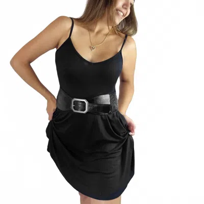So Free Creations Women's Belt With Secret Pockets In Black In Black