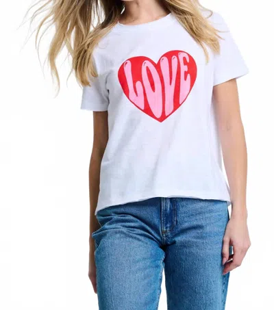 Lisa Todd Love Heart Graphic Tee In White In White