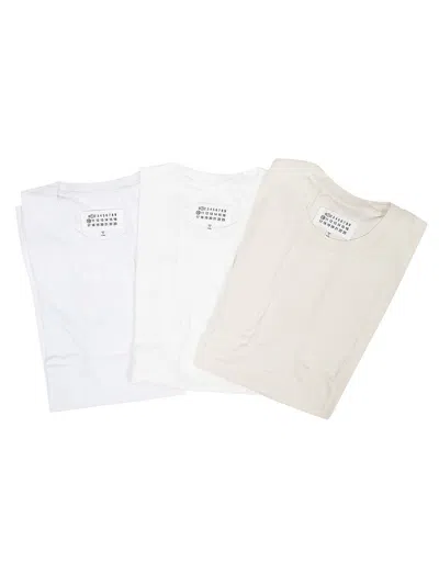 Maison Margiela 3-pack Of Cotton T-shirts In Multi