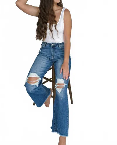 Blakeley Distressed Jeans In Blue In Blue