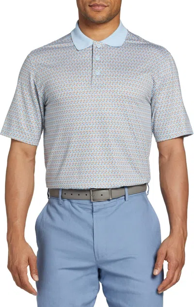 Walter Hagen Clubhouse Polo Men's Blue Stretch 19th Hole Golf Shirt Srt154 In Blue