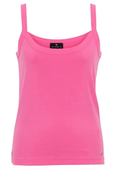 Marble Women's Basic Vest Top In Watermelon In Pink