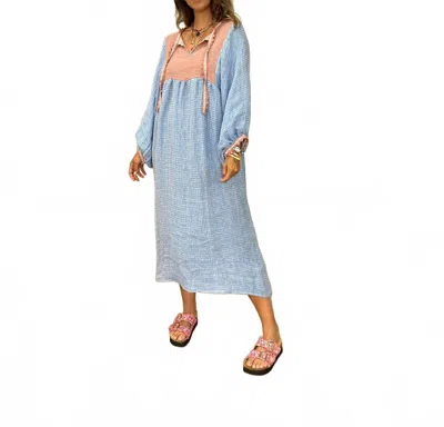 Ninaleuca Zefiro Midi Dress In Blue In Blue