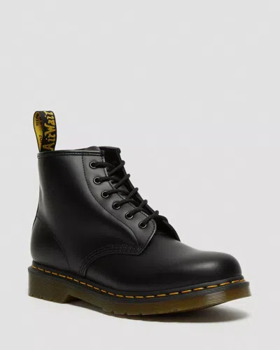 Dr. Martens 1460 Combat Boots In Black Leather In Black