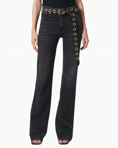 Citizen Of Humanity Vidia Mid Rise Boot Jeans In Stormy In Black