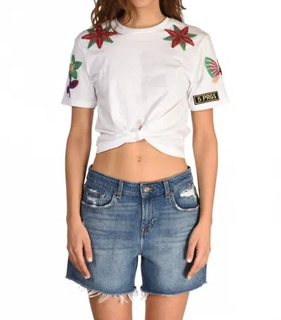 5*progress Patch T-shirt In White In White